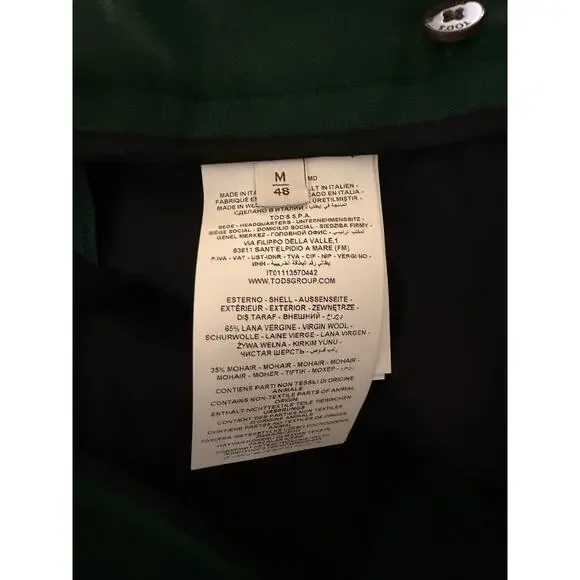 Tod's NWT Wool Olive Green Pants
